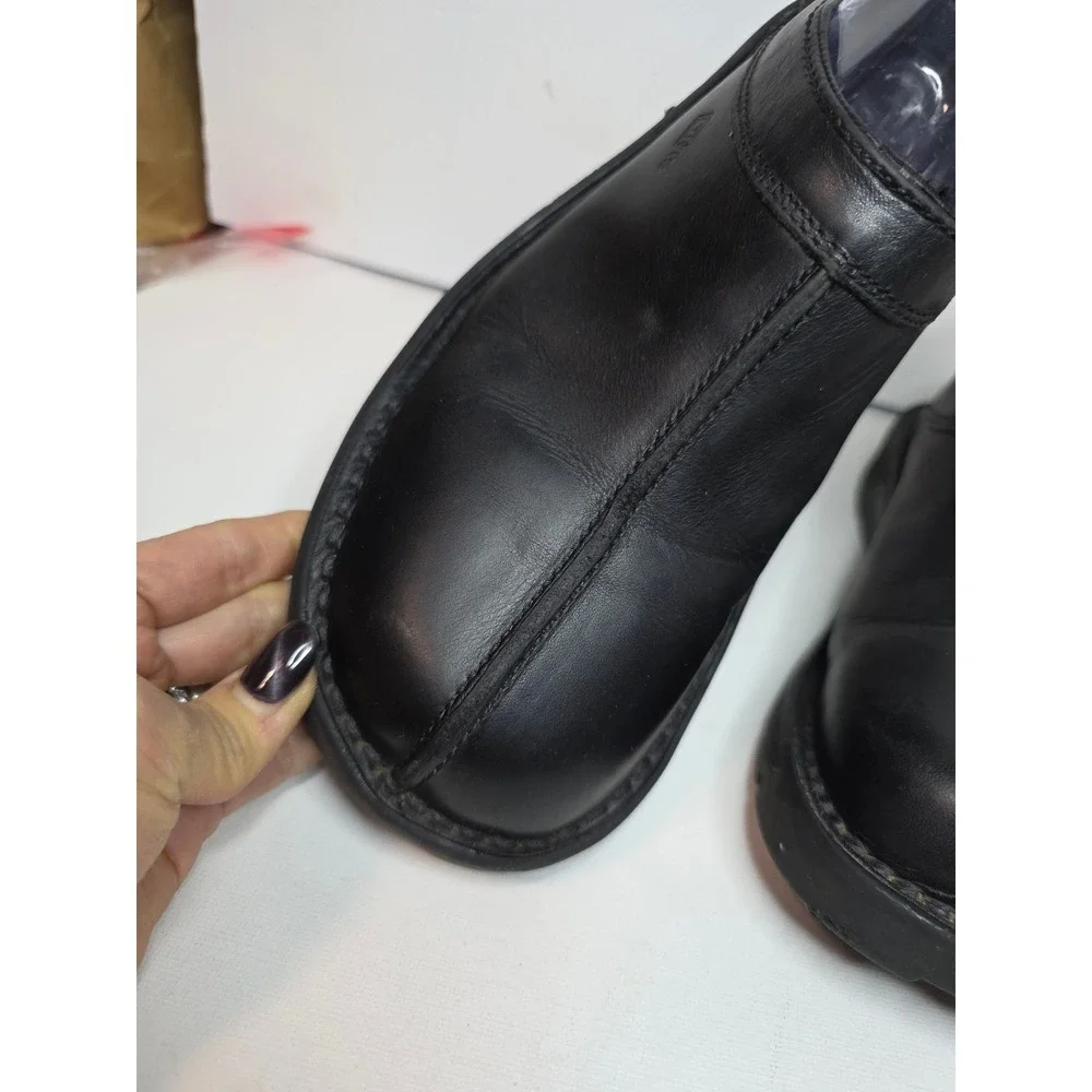 Dr. Martens‎ Vintage Black LeatherCenterSeam SlipOn MulesClogs AirWair Ms 7 Ws 8